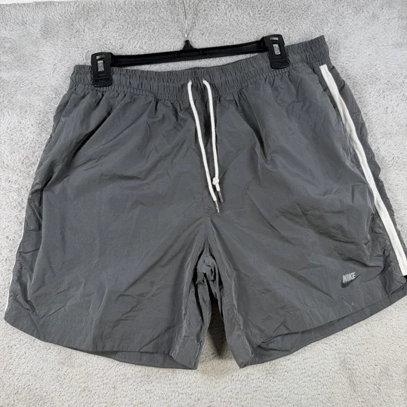 Nike Shorts Mens Large Grey Sportswear Style Essentials Woven Track Drawstring