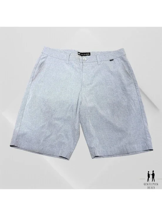 Travis Mathew Men’s Heather Khaki Casual Hybrid Golf Shorts Stretch Size 34