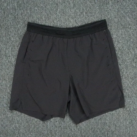 Ten Thousand Shorts Mens Medium Black Session Athletic Lined Zip Pocket Stretch