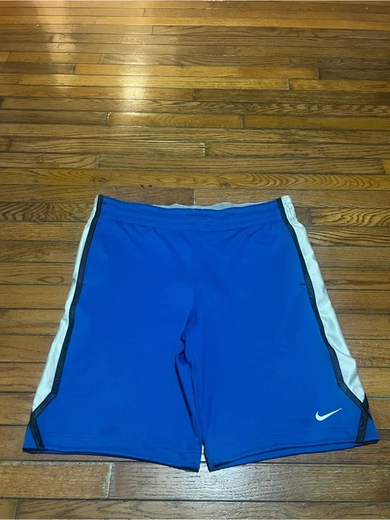 Nike Royal Blue Performance Shorts with White Accents size S men basketball