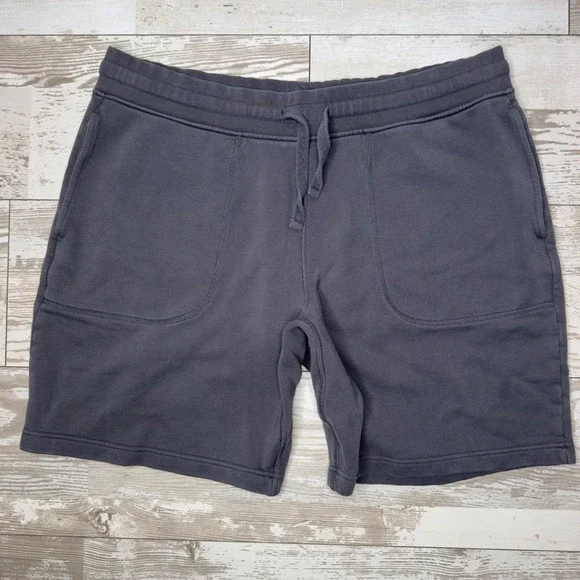 Banana Republic Organic Cotton Sweat Shorts Men's Large Gray Drawstring Casual