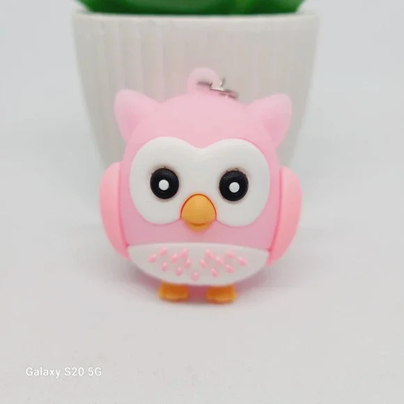 Pink Owl Keychain Keyring Charm Bag Decoration‎ Cute NWOT Women Girls