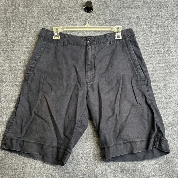 Banana Republic Linen Shorts Mens 32 Black Casual Summer Beach Lightweight 10