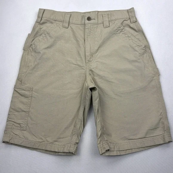 Carhartt TAN Canvas Work Shorts Mens 32 Original Fit Khaki Carpenter Utility