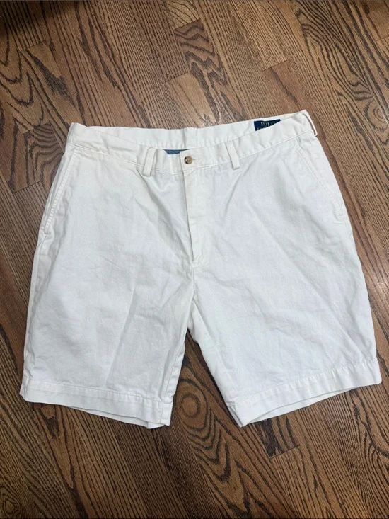 Polo by Ralph Lauren Men’s White Cotton Classic Fit 9” Size 36 Shorts