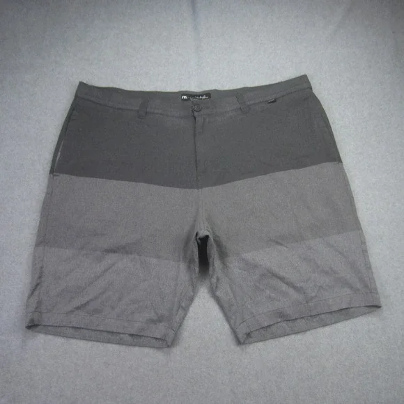 Travis Mathew Shorts Mens 42 Gray Color‎ Block Flat Front Golf