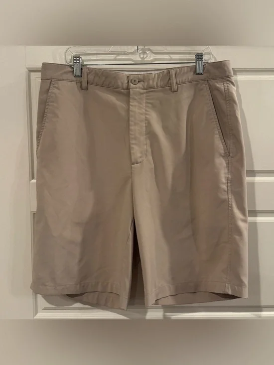FootJoy Men’s Khaki Beige Golf Performance‎ Stretch Flat Front Shorts Size 36