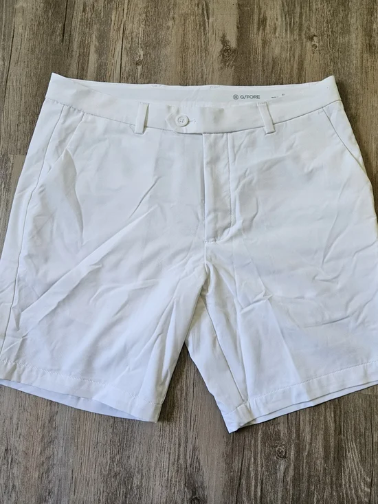 G/FORE Maverick White Men’s Stretch Active Performance Golf Shorts Size 32