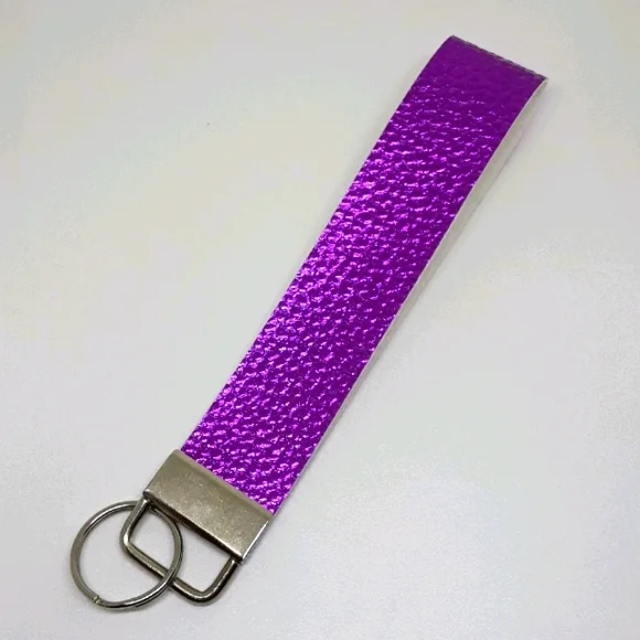 Purple wristlet keychain