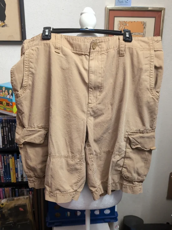 urban pipeline Tan Cargo Shorts with Utility Pockets 40