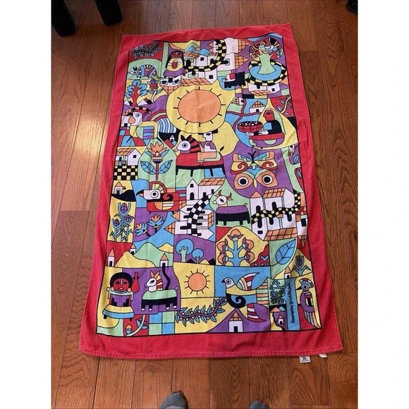 Hilasal‎ El Salvador Beach Towel Bright Colors Cotton Folk Art Culture