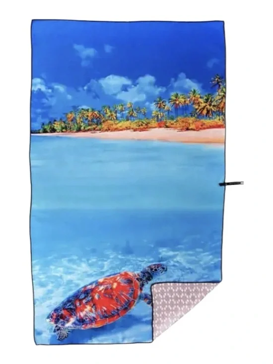 Whitley Willows 100% Polyester Blue Turtle Beach Towel Colorful Fun Lightweight