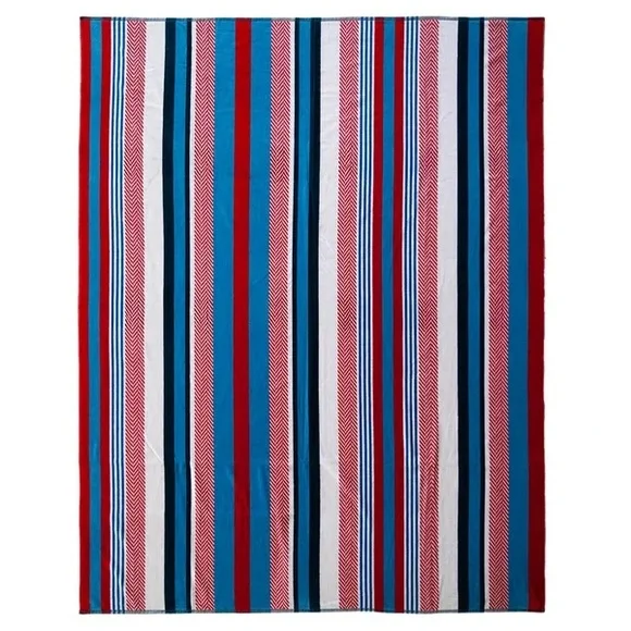 Americana Beach Towel - Red, White & Blue Striped - 72
