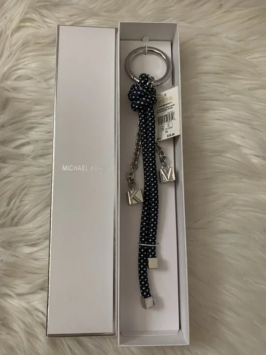 MICHAEL KORS Dress Blues Speckled Knotted Cord Bag Charm