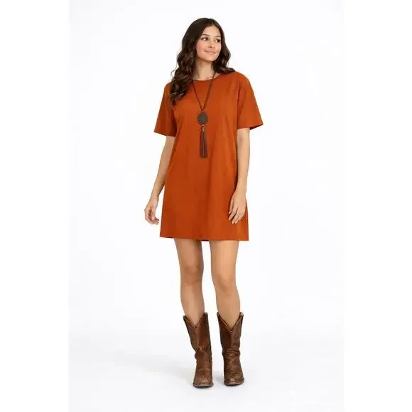 Sundown Rust Tee Dress