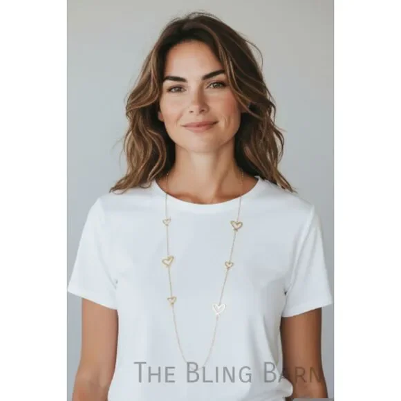 Forever Yours Heart Station Necklace