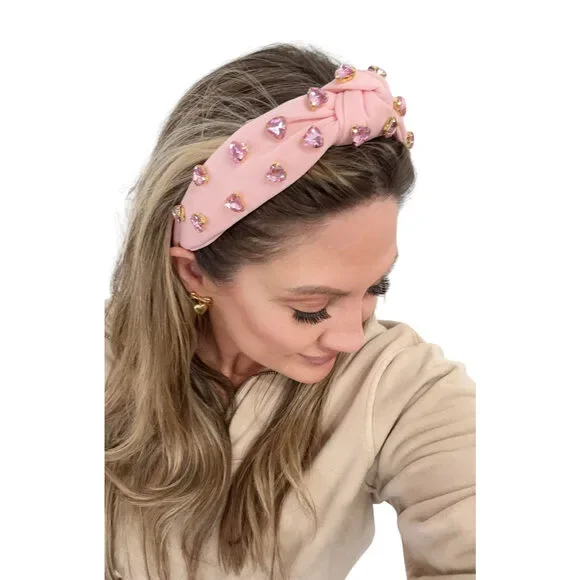 Giddy Up Glam Heart Crystal Top Knot Headbands