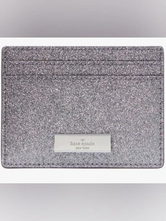 Kate Spade NY Kenzie Glitter Card Holder NWT