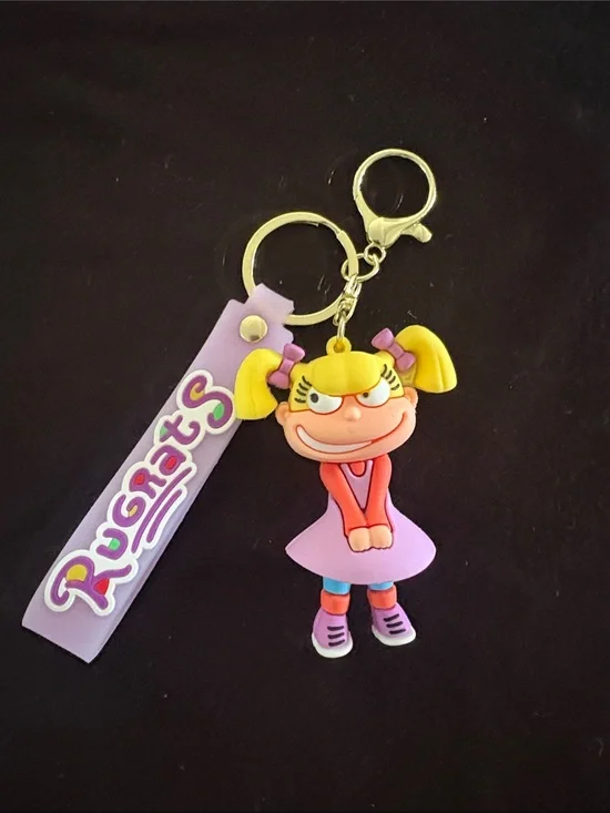 Angelica Rugrats PVC Keychain Bag Charm- Purple & Yellow