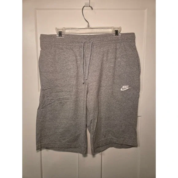 Nike Mens Sportswear Jersey Shorts Heather Grey XL Embroidered Logo BV2772-063