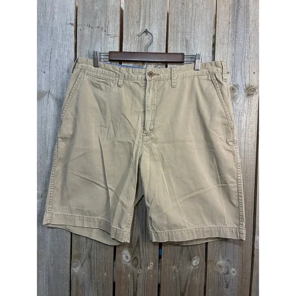 Polo Ralph Lauren Mens Relaxed Fit Chino Shorts Tan Khaki Cotton 36 10 Inseam