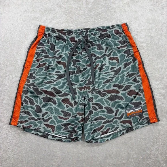 Burlebo Shorts Mens Large Green Duck Camo Mesh Performance Athletic Summer Gym