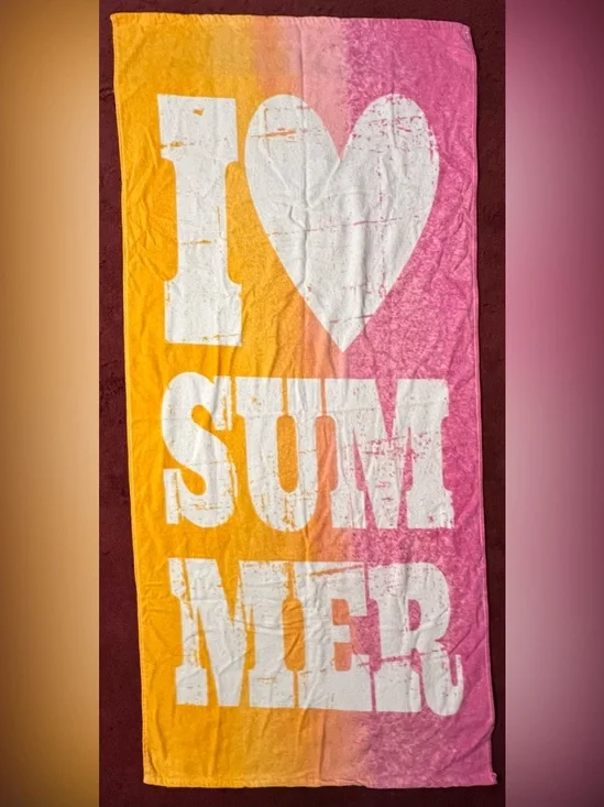 I Love Summer Beach Towel