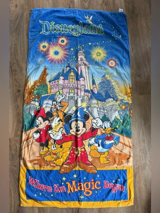Vintage Disney Where The Magic Began Beach Towel