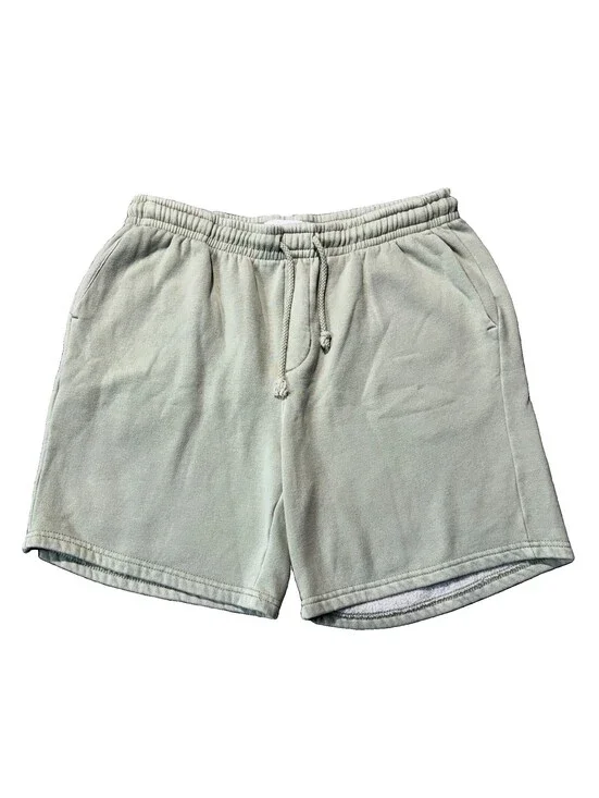 Pacsun Volley Sweat Shorts Mens Medium Green Cotton Fleece Elastic Waist