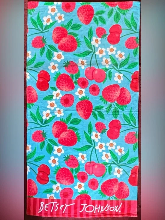 Betsey Johnson Summer Berries Beach Towel