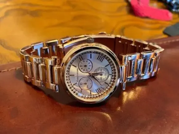 Women's Cerentino Watch, Rose Gold with crystal Accents, Chrono Style