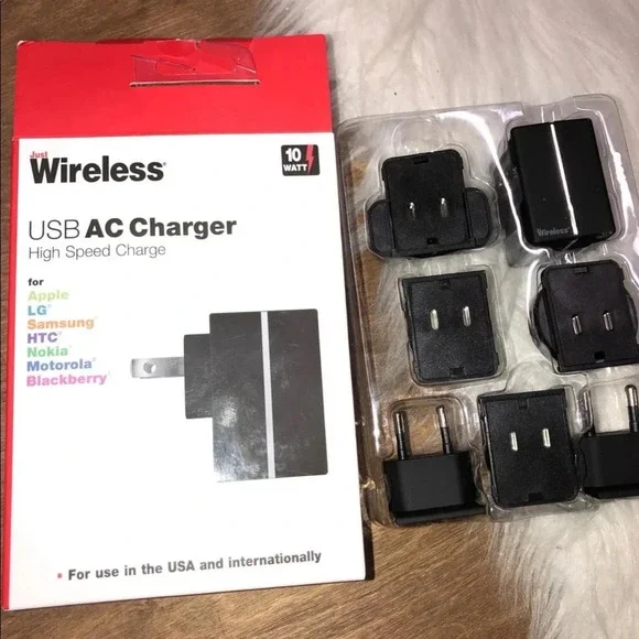 Wireless USB AC Charger international travel & US