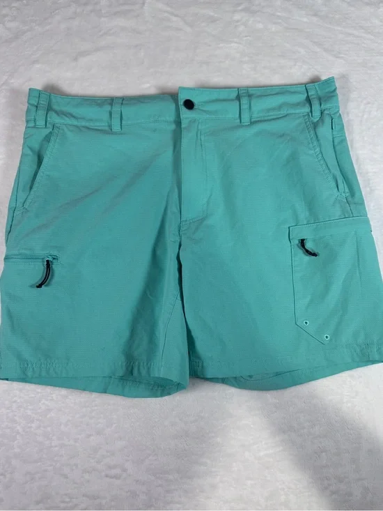 Magellan Outdoors Men’s Large Turquoise Fishing Shorts Water Repellent Cargo