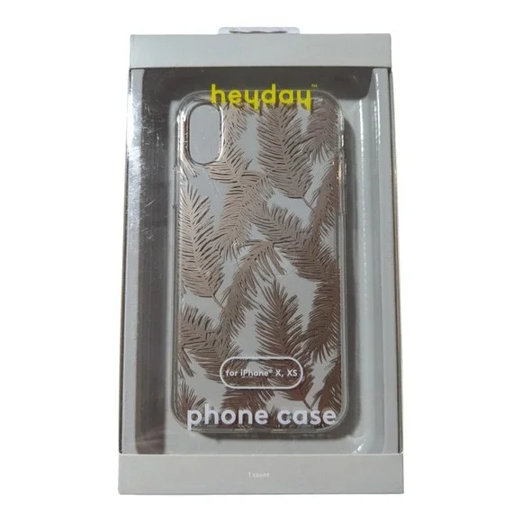 L2. Heyday Phone Case For Apple iPhone X‎ / XS -  Rose Gold Feathers Case