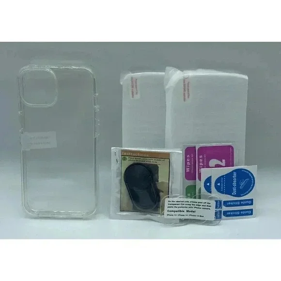 360°‎ Case for iPhone 13/14  6.1” 2 Screen & Lens Protectors Stick On Kickstand