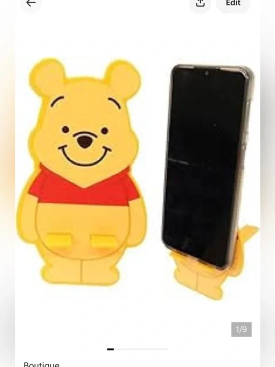 🎅🏻 SALE Winnie The Pooh Cell Phone Stand Phone Holder Ideal for Tablets too NEW