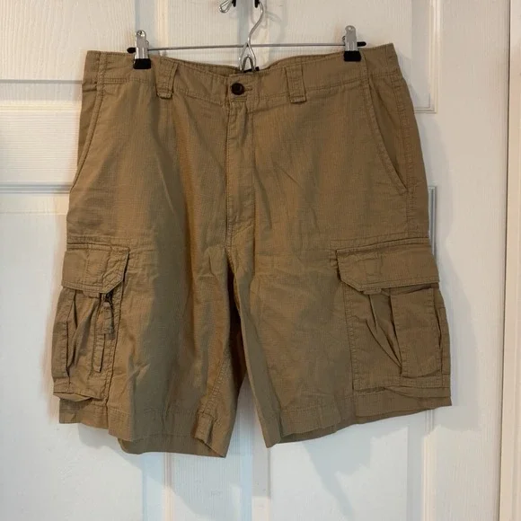 Chaps Men's‎ Beige Tan  Cargo Hiking Shorts 9