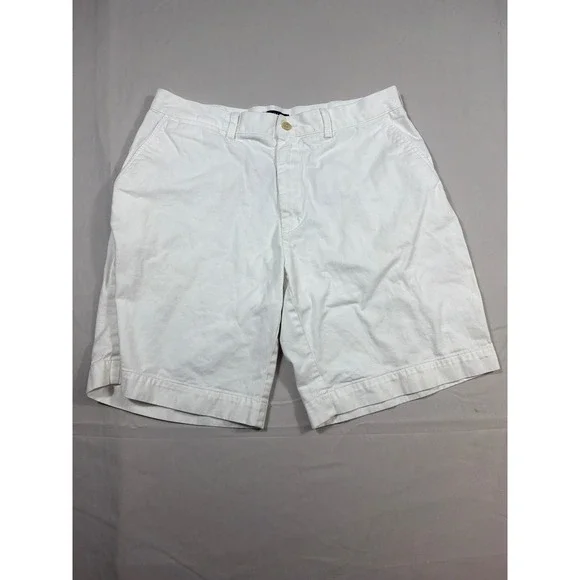 Polo Ralph Lauren Mens White Chino Shorts Size 34 Classic Fit Cotton Twill