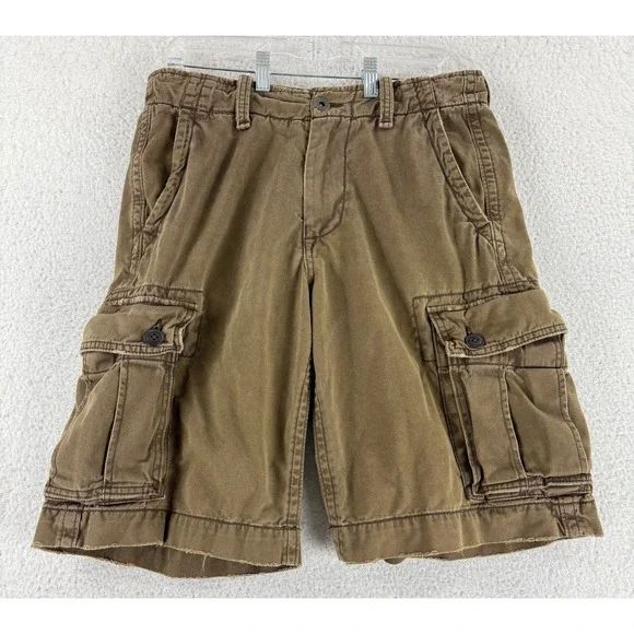 American Eagle Outfitters‎ Cargo Shorts Mens Size 33 Baggy Heavyweight Casual