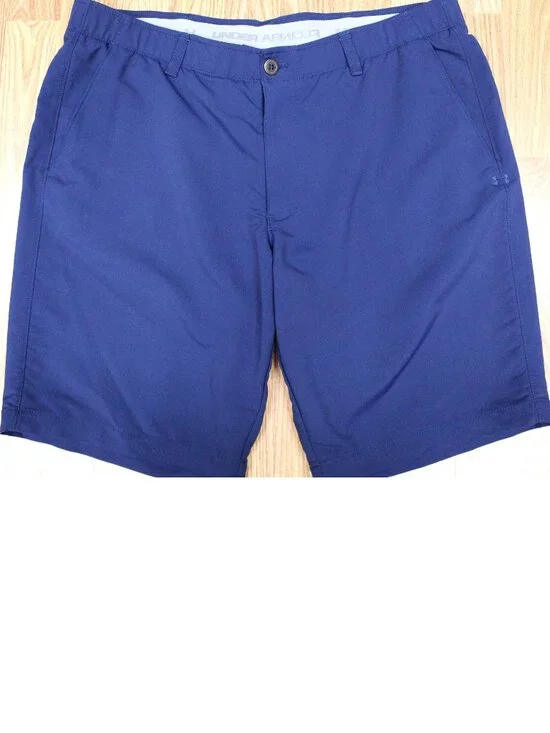 UNDER ARMOUR GOLF REGULAR FIT SHORTS NYLON/POLY/SPANDEX SHORTS NAVY Sz 40