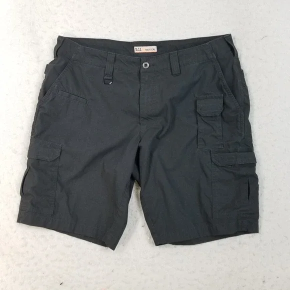 5.11 Tactical Cargo Shorts Mens 38 Black Academy Ripstop Utility Workwear 73287