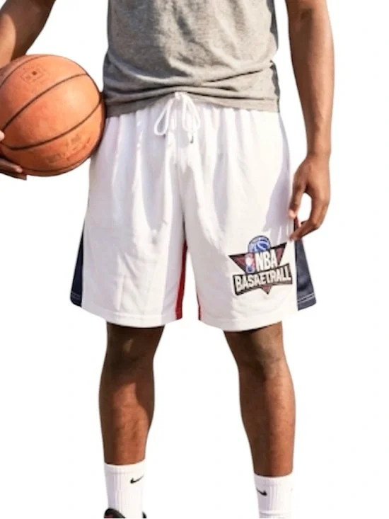 Official NBA Basketball White & Black Short Size: Medium