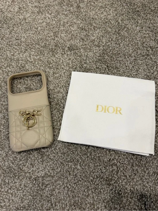 Lady Christian Dior Lambskin Beige 17 Pro