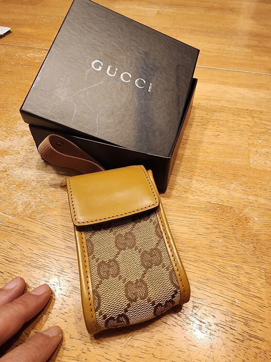 vintage Gucci GG Canvas Phone Holder or multipurpose pouch