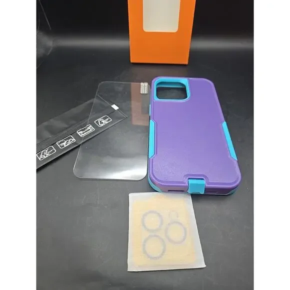 iPhone‎ 15 Pro Max Case Sky Blue/ Light Purple Shockproof