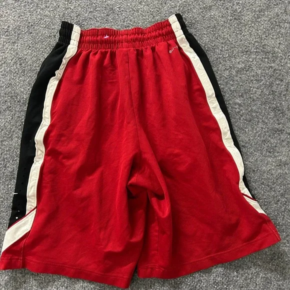 Nike Shorts Mens Size S Red Dri-Fit Basketball Athletic Mesh Side Stripe Gym
