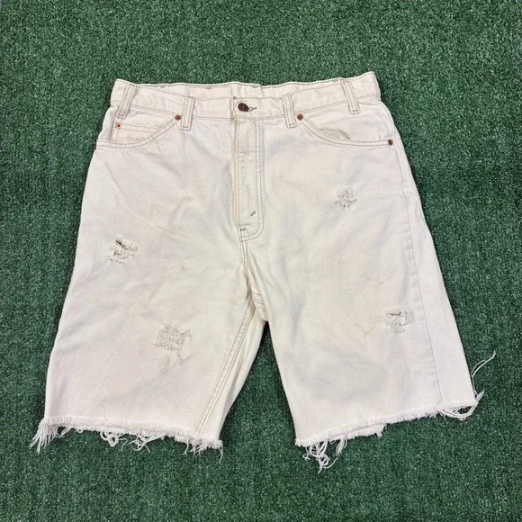 Vintage 90s Levis 550 Orange Tab Cut Off Shorts