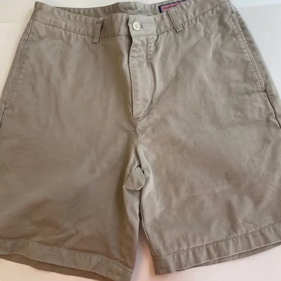 Vineyard Vines Size 33 Khaki Twill Club Chino Shorts