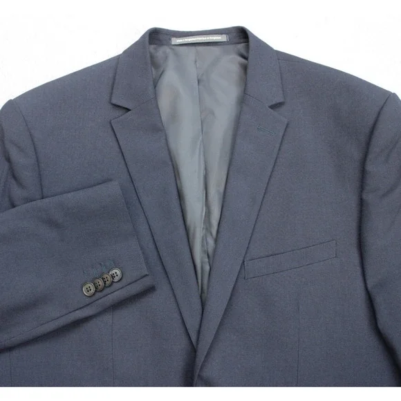 H&M Blazer Mens 42R Blue Slim Fit 2 Button Single Breast‎