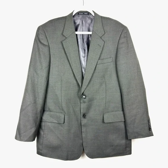 Michael‎ Brian Blazer Men's 42L Gray Sport Coat 2 Button